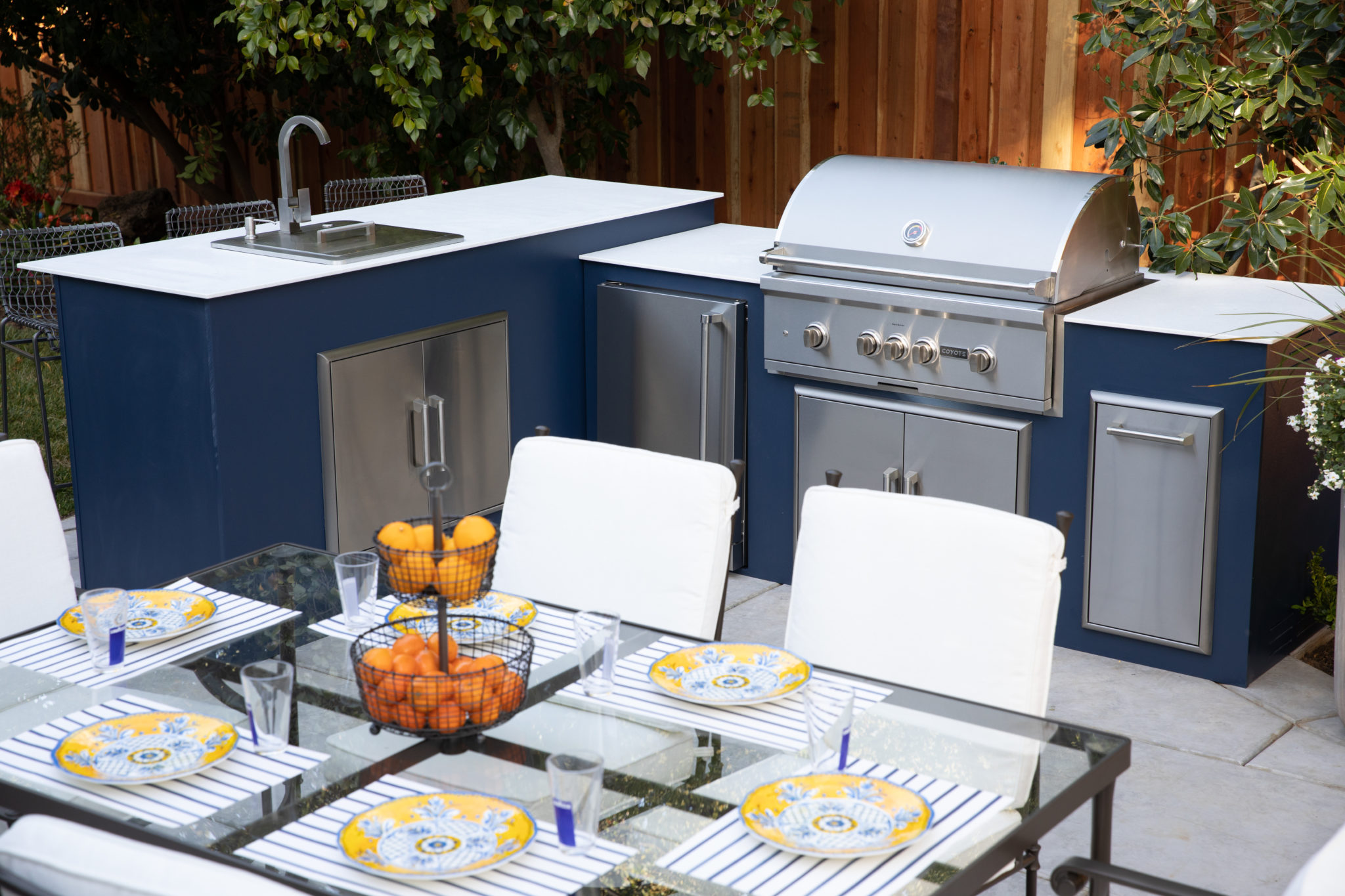 modular outdoor kitchen stainless sink