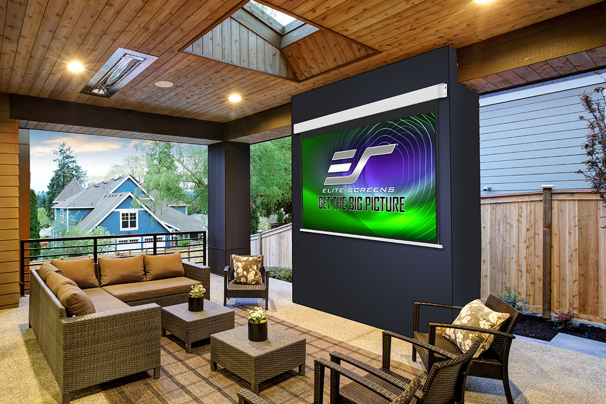 New BatteryOperated Outdoor Projection Screen From Elite Screens TWICE